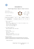 Condensateur céramique haute tension HV NPO/COG 5KV 10000pF de haute qualité pour circuits électroniques de précision