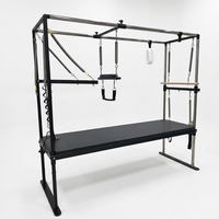 Pilates Cadillac de Aleación de Aluminio con Reformer, Muelles Alemanes, Cuero de Microfibra, Torre Completa de Aleación de Aluminio y Esponja EVA