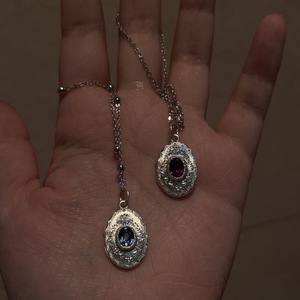 สร้อยคอเงินแท้ S925 สำหรับผู้หญิง ดีไซน์หรูหรา ทันสมัย รูปทรงไข่ ประดับเพชร ขัดเงา - Product Image 3