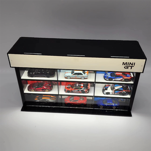 1:64 MINI GT 9 Grid Display Diecast Estacionamiento Luz LED Acrílico Vitrina Mini GT Vitrina - Product Image 3