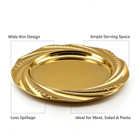 Moderne Edelstahl-Chafing-Dishes mit Polierter Oberfläche für Restaurants und Feiern - Langlebige, Anpassbare Dekorative Speiseplatten