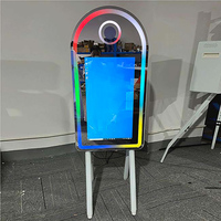Kit de photomaton miroir magique pour table, avec ballons et kit auto-adhésif, 70 pouces et 32 pouces, grande boîte détachable pour événements festifs