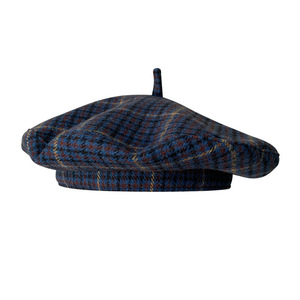 Chapeau béret rétro tendance, hiver automne, style britannique, motif quadrillé, chapeau soucoupe volante, polyvalent, <span class=keywords><strong>petit</strong></span> chapeau de peintre japonais - Product Image 6