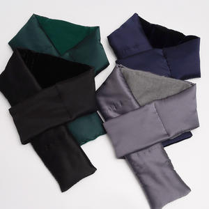 ผ้าพันคอไหมหม่อนแท้ 100% 6A สีพื้น กันน้ำ ระบายอากาศได้ดี ผ้าพันคอสั้นสำหรับฤดูหนาว ป้องกันความหนาวเย็น  รับสกรีนโลโก้ - Product Image 1