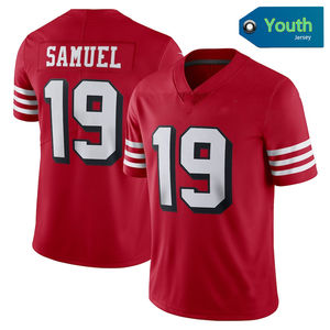 San Francisco 49ers Jeugd 19 Deebo Samuel Jerseys American Football Gestikte Vapor Limited Jerseys voor KINDEREN Wit Zwart - Product Image 2