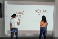 Tableau blanc interactif intelligent à écran tactile actif optionnel de 30'' à 200'' pouces avec stylos infrarouges, tableaux électroniques pour l'enseignement