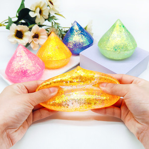 Juguetes Antiestrés de TPR con Purpurina <span class=keywords><strong>y</strong></span> Diamantes de Maltosa, Coloridos, <span class=keywords><strong>para</strong></span> Niños, Regalo Promocional, Venta Caliente - Product Image 2