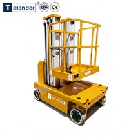 1 ensemble MOQ, élévateur à double mât entièrement électrique, 7,5 m, charge de 200 kg, structure compacte, dégagement de 20 mm, prix compétitif
