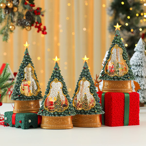 Nuevo adorno para árbol de Navidad con luz, música y nieve artificial, un regalo perfecto para novias y niños. - Product Image 2