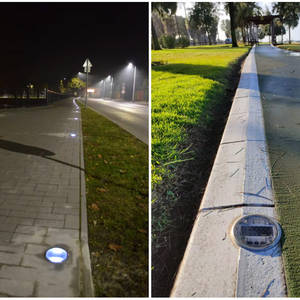 Luces Solares LED para Carreteras, Impermeables IP68, de Aluminio, Integradas en el Suelo, con <span class=keywords><strong>Reflector</strong></span> Blanco para Advertencia de Tráfico Peatonal - Product Image 3