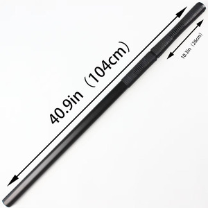 Katana d'entraînement en bois non affûté de 104 cm, <span class=keywords><strong>Bokken</strong></span> <span class=keywords><strong>japonais</strong></span> avec fourreau noir pour la pratique des arts martiaux Iaido - Product Image 1