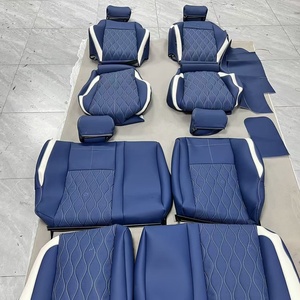 Fundas de Asiento de Coche de Cuero Mixto Personalizadas para la Fila Delantera y Trasera, 5 Plazas, para <span class=keywords><strong>VW</strong></span> Golf, <span class=keywords><strong>Caddy</strong></span>, Passat B8, Transporter T5, Polo - Product Image 1