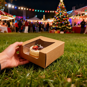 Scatole di Carta Bianca Personalizzabili e Rinforzate per Pasticceria, <span class=keywords><strong>Consegna</strong></span> di <span class=keywords><strong>Cibo</strong></span> e Conservazione - Product Image 3