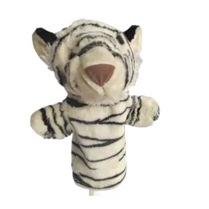 Top qualidade personalizado pelúcia tigre brinquedo golf cabeça motorista capa linda cabeça de golfe animal cobre