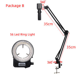 Caméra vidéo industrielle 24 MP 130X Zoom C Mount Lens avec Led Light Microscope pour réparation mobile - Product Image 6