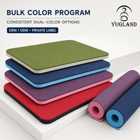 Tapete de Yoga Yugaland Minimalista de Dos Tonos en TPE, Doble Capa, Antideslizante, para Estudio, Boutique, Mayorista y Distribuidor
