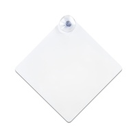 Plaque en aluminium vierge personnalisable pour sublimation, panneau de fenêtre de voiture, impression recto, transfert thermique, blanc devant, argent derrière, 14x14cm