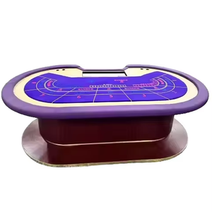 โต๊ะบาคาร่าสุดหรูแผ่นใยไม้อัดหนา + ไม้ + โต๊ะหนังบาคาร่าสำหรับความบันเทิงในคาสิโน - Product Image 4