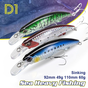 <span class=keywords><strong>Leurre</strong></span> de pêche coulant lourd type Minnow 92mm 49g 110mm 60g, <span class=keywords><strong>leurre</strong></span> dur pour eau salée et eau douce, pour la pêche au bar, à la truite, au <span class=keywords><strong>brochet</strong></span>, au snapper et au lancer depuis le rivage - Product Image 1