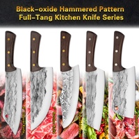 Manche en bois de wengé Full-Tang Super Heavy Duty 8 pouces Couteaux de cuisine de chef chinois Couperet à viande Boucher forgé avec boîte-cadeau