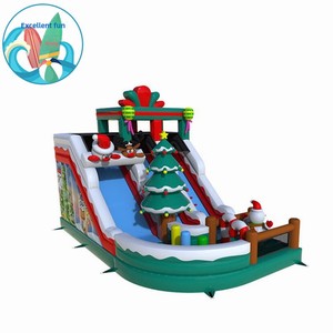 Château gonflable géant en PVC pour l'extérieur, avec toboggan d'escalade, idéal pour les centres commerciaux, les atriums et les parcs <span class=keywords><strong>de</strong></span> trampolines - Product Image 2