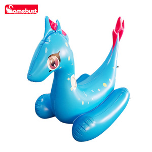 Fauteuil à bascule gonflable dinosaure Samebust bleu en PVC, flotteur aquatique pour enfants, pour le plaisir en piscine ou dans le jardin - Product Image 3