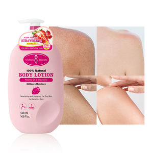 Loción Corporal de Rosa Mosqueta 100% Natural con Fresa, Nutritiva y Reparadora para Piel Seca, Loción Corporal Blanqueadora Perfecta 24h - Product Image 5