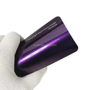 <span class=keywords><strong>Film</strong></span> de protection de peinture (PPF) auto-cicatrisant pour carrosserie de voiture, en TPU, noir brillant, couleur violet charmant, pour covering automobile - Product Image 2