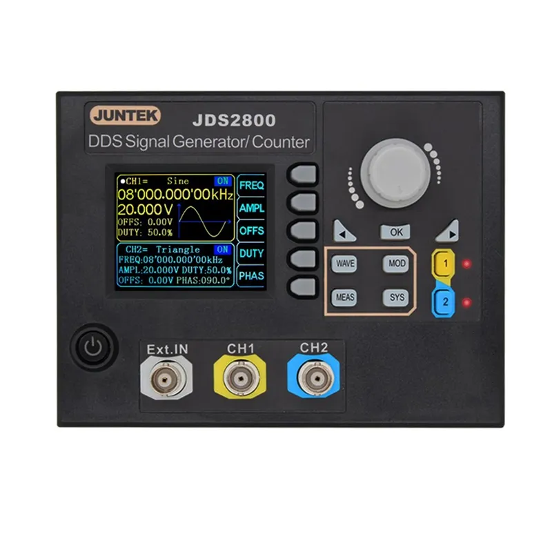 Jds2800 Volledige Cnc Dual Channel Willekeurige Golf Signaal Dds Functie Signaalbron Generator 15Mhz 40Mhz 60Mhz 60Mhz