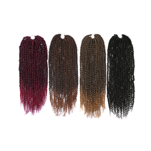 Prix Usine Haute Qualité 18/24 Pouces Cheveux Synthétiques pour <span class=keywords><strong>Femme</strong></span> Noire Tresses Ombre Passion <span class=keywords><strong>Twist</strong></span> Crochet - Product Image 4