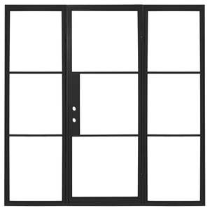 Porte en verre sur mesure en fer forgé, intérieure, givrée, trempée, simple, insonorisée pour hôtel, fabricant, vente en gros, OEM - Product Image 1