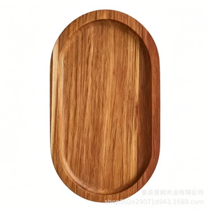 Solid Wood Oval <b>Tray</b> Beechwood Japanese Style Serving <b>Tray</b> For <b>Tea</b> Coffee Dessert Fruit Plate - Product Image 5