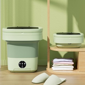 Mini điện nhựa có thể gập lại vải máy giặt 11L 6L 8.5L máy giặt di động cho các mặt hàng nhỏ giày quần áo trẻ em 3 chế độ - Product Image 5