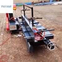 Scie à table semi-automatique 380V pour bois carré, idéale pour la vente au détail et l'usage domestique, coupe horizontale de bûches avec moteur