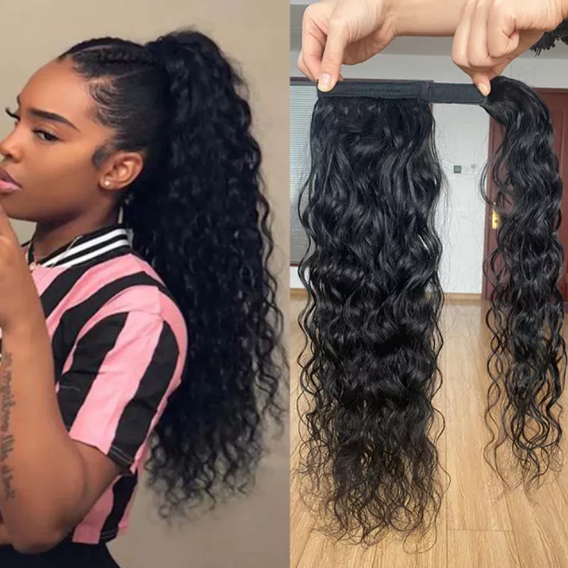 Natural wave-9A Wrap Around Ponytail