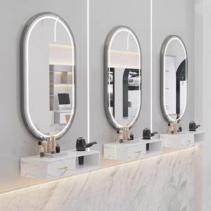 Espejo de pared LED circular moderno K, espejo de tocador para baño, espejo luminoso para el cabello y maquillaje, espejo para salón de belleza - Product Image 4