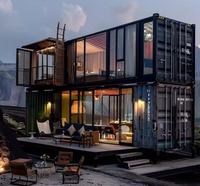 Villa Préfabriquée Moderne de Luxe en Acier, Conteneur Maritime 40 pieds Personnalisé, Maison Modulaire Écologique Préfabriquée