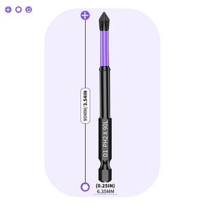 Guest Quality Phillips Screwdriver Bit 90mm D1 PH2 Magnetic Industrial Grade Black Oxide Finish - Product Image 1