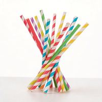 Pailles à boisson en PLA biodégradable et réutilisable, colorées, de 6 mm, 12 mm, 8,5 pouces de long, pour bubble tea