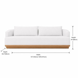 Sofá de Exterior de Madera de Teca con Diseño Escultural Moderno y Audaz, Sofá Geométrico para Jardín, para Hoteles y Villas - Product Image 6