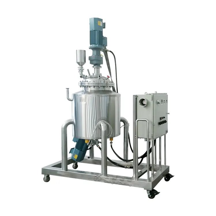liquid detergent vacuum homogenizer emulsifier mixer cosmetic making machine jacket electric heating mayonnaise mixing tank