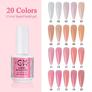 CX Beauty OEM/ODM 20 Colors Cover Liquid Build Gel UV Gel Polish