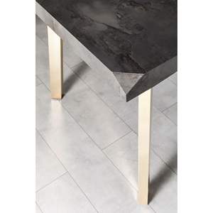 Juego de Mesa de Comedor Rectangular Moderno de Metal con Sillas de Respaldo Sólido para Muebles de Casa o Villa - Product Image 3