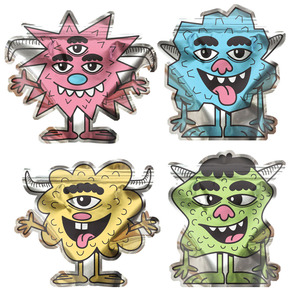 Kunden spezifisch bedrucktes Cartoon-Muster Gestanzte Sonderform Gummibärchen-beständige kinder sichere Reißverschluss-Verpackungs tasche - Product Image 3