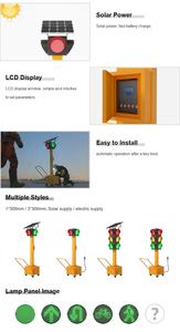 Feux de signalisation portables solaires de 300mm avec feux de circulation télécommandés - Product Image 4