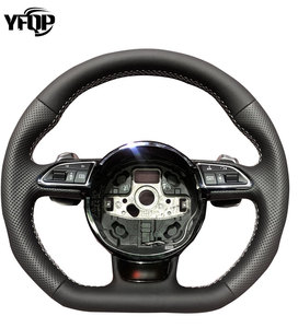 Volant sport en fibre de carbone personnalisé (rouge) pour <span class=keywords><strong>Audi</strong></span> <span class=keywords><strong>RS</strong></span> Series RS3/RS4/RS5/RS6/RS7/S3/S4/S5 Ancienne série B8 A8/R8/Q7/Q5 - Product Image 4