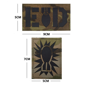 Tessuto ricamato tattico ventaglio mimetico bracciale EOD eliminazione bomba squadra identificazione Patch IR gancio riflettente anello distintivo - Product Image 2