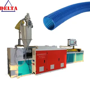 Máquina extrusora de plástico para tubo de sucção, tubo flexível corrugado, linha de produção de tubo de conduíte elétrico