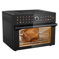 Four à convection numérique multifonctionnel avec rôtissoire et déshydrateur, combinant friteuse à air et four grille-pain de comptoir