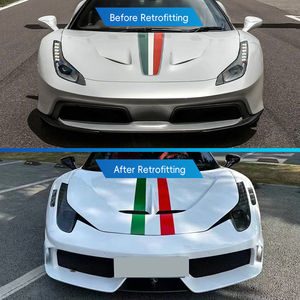 Modification et amélioration de la voiture 458 de 2011 à 2016, pare-chocs avant en fibre de carbone SP et panneau de <span class=keywords><strong>capot</strong></span> moteur, <span class=keywords><strong>prise</strong></span> <span class=keywords><strong>d</strong></span>'<span class=keywords><strong>air</strong></span> pour Ferrari 458 - Product Image 2